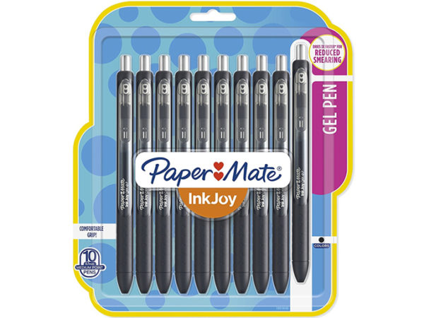 Paper Mate InkJoy Gel Pens, Medium Point, Black, 10 Count